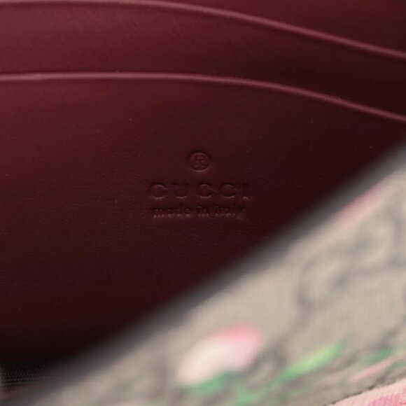 Gucci GG Blooms PVC leather Chain Wallet Beige - Picture 9 of 10